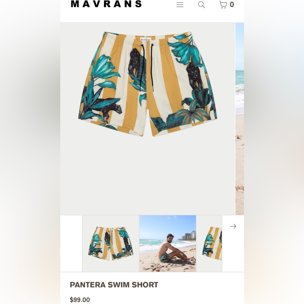 Pantera Swim Short - Yellow and Green